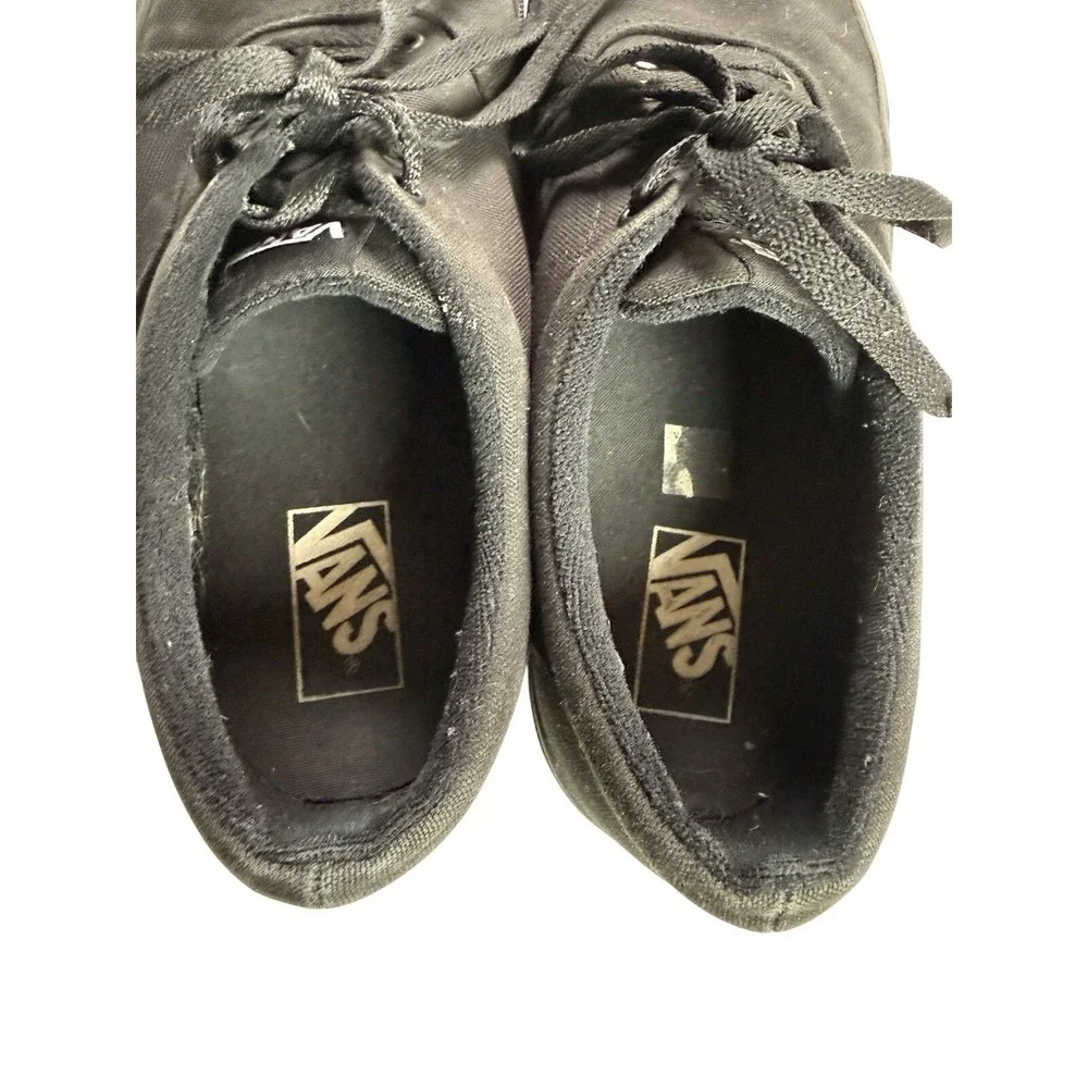 Vans Off The Wall Low Top Lace-Up Sneakers Mens Size‎ 10.5 All Black Shoes
